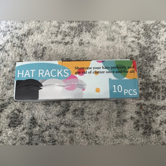 10 Pack Adhesive Hat Racks Clear Plastic Wall Hooks for Hat Display NIB - Picture 1 of 4